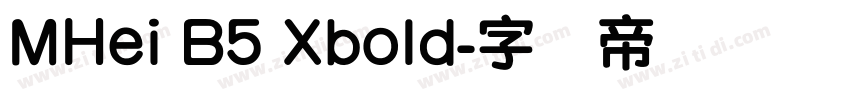 MHei B5 Xbold字体转换